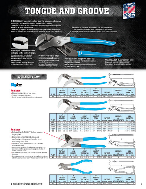 4.5" Tongue & Groove Plier   424