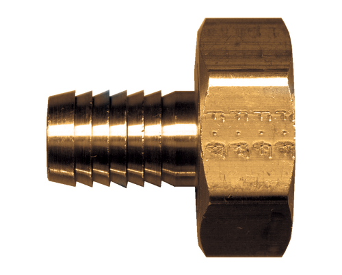 3/4"-11.5 x 3/8" Brass Female Water Hose Swivel - Hose Barb  195-6