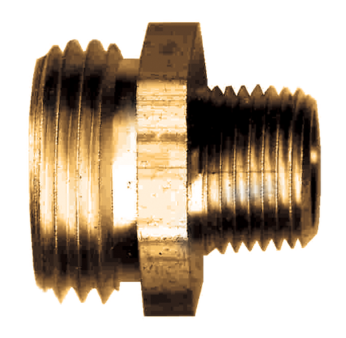 3/4"-11.5 x 3/8" Brass Male Water Hose - Male NPT Coupler  196-C