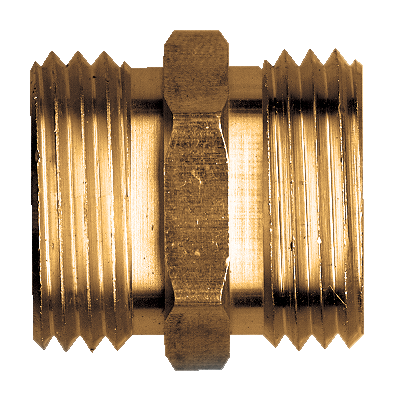3/4"-11.5 x 3/4"-11.5 Brass Male Water Hose Coupler  196-W