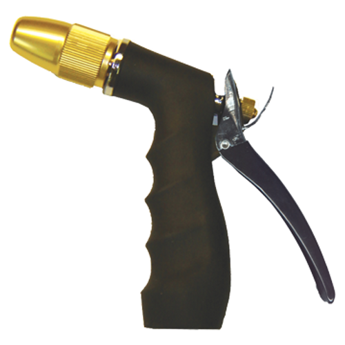 3/4"-11.5 Pistol Grip Adjustable Brass Tip Water Hose Spray Nozzel  GHN-BN