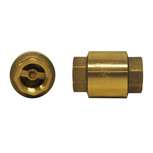 1/2" Cast Brass 250 PSI Female NPT Check Valve - 1 PSI Crack Pressure  103CV-D