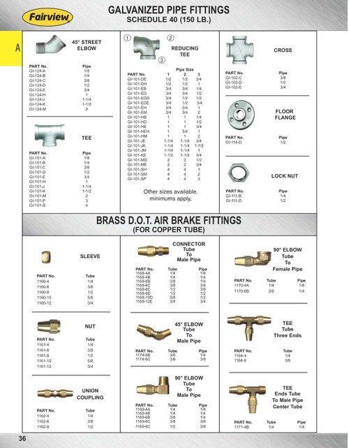 1/4" Brass DOT Metal Line Compression Nut  1161-4