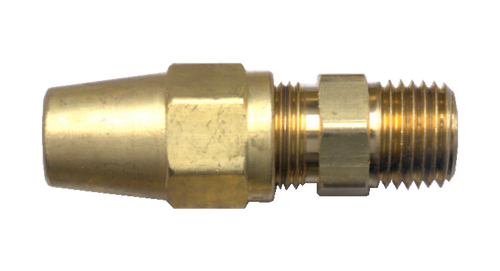 1/4 x 1/8" Brass DOT Metal Line Compression - Male NPT Connector  1168-4A