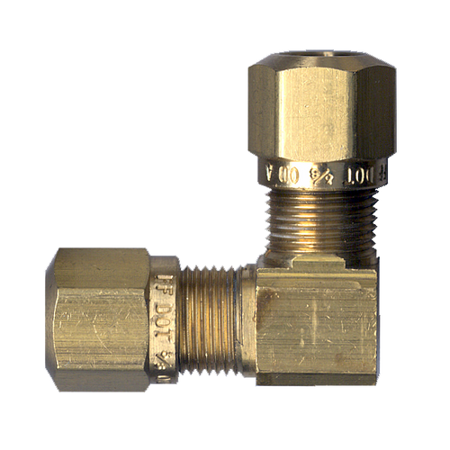 3/4" Brass DOT Poly Line Compression 90° Elbow  1465-12