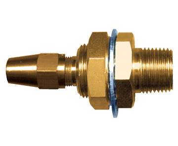 3/8 x 1/2 x 1/4" Steel DOT Metal Line Compression - Male NPT Terminal Bolt  1498-6D