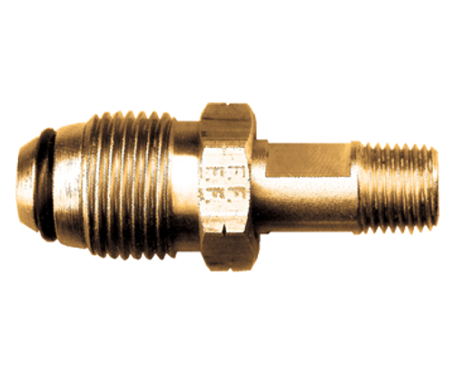 .885"-14 x 1/4" Brass Male POL (CGA510) Propane Nut - Fits 1/4 NPT Stem  2002-B