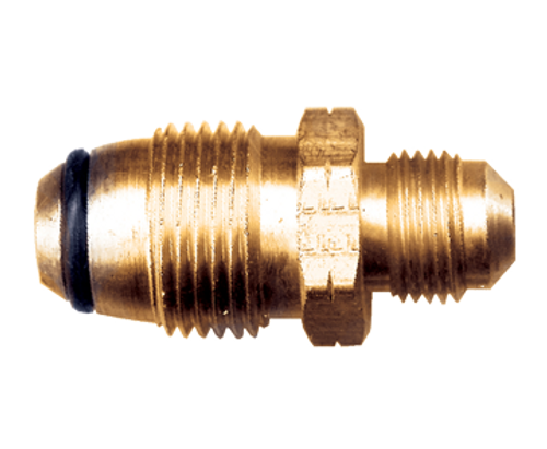 .885"-14 x 1/2" Brass Male POL (CGA510) - Male SAE 45° Flare Propane Coupler  2005-8