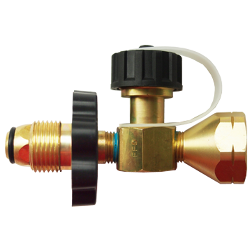 .885"-14 x 1"-20  Brass Male POL (CGA510) - Male Primus - Female POL (CGA510) Propane Branch Tee  2012