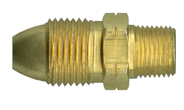 .885"-14 x 1/2" Brass Male POL (CGA510) - Male NPT Propane Solid Tailpiece Assembly  2014-D