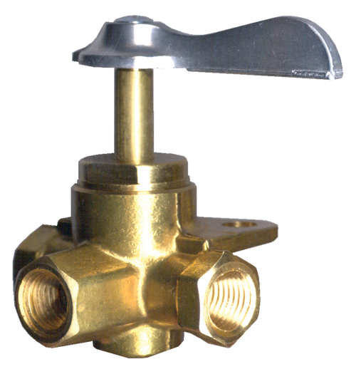 3/8" Brass Female NPT 3-Way Selector Valve w/Mount Bracket  2101-C