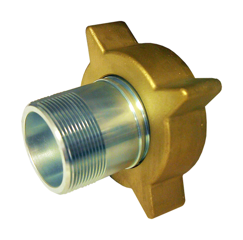 3-1/4 x 2" Brass/Steel Female ACME - Male NPT Propane Filler Coupling  2330