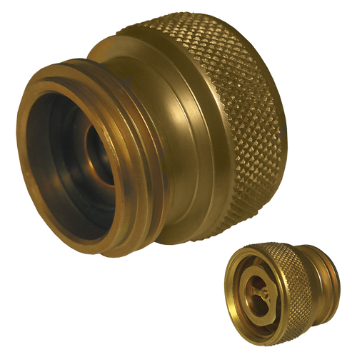 1-3/4" x 1-3/4" Solid Brass Female ACME - Male ACME Propane Filler Hose Adapter  2370