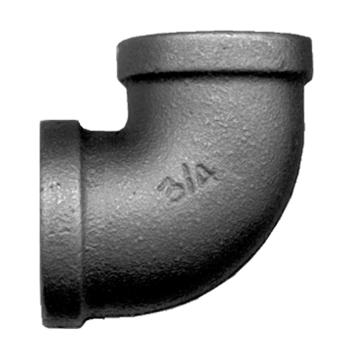 1/8" Sch. 40 Black Iron Female NPT 90° Elbow  BI-100-A