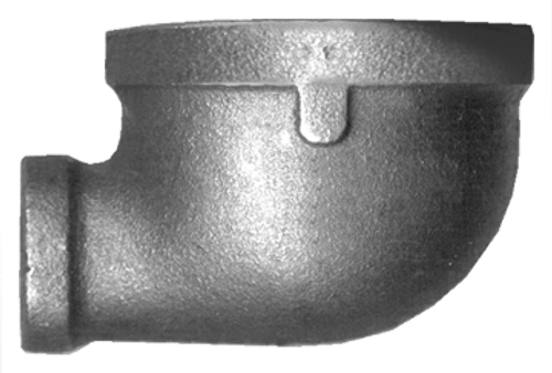 3/4 x 3/8" Sch. 40 Black Iron Female NPT 90° Reducing Elbow  BI-100-EC