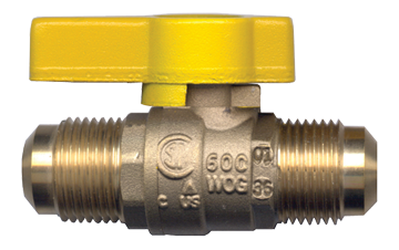 5/8" Forged Brass 5 PSI Male 45° SAE Flare Natural Gas Ball Valve  BV5042-10