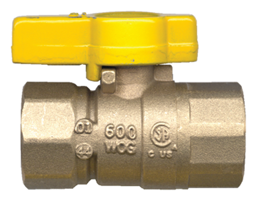 3/8" Forged Brass 5 PSI Female NPT - Female NPT Natural Gas Ball Valve  BV5221-C