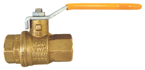 1/2" Forged Brass 125 PSI Female NPT - Female NPT Liquid/Vapor Ball Valve  BV9503-D