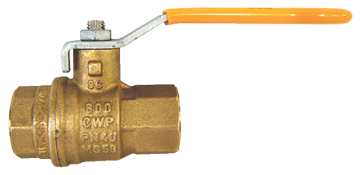 3/4" Forged Brass 125 PSI Female NPT - Female NPT Liquid/Vapor Ball Valve  BV9503-E