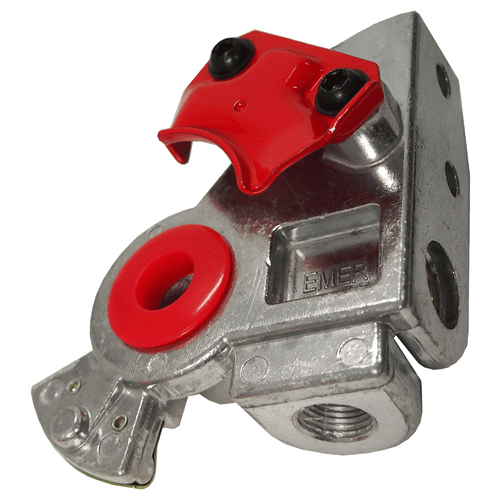 3/8" Red Emergency Female NPT Rear/Bottom Mount Glad Hand w/Screen Seal  GHM-E-SC