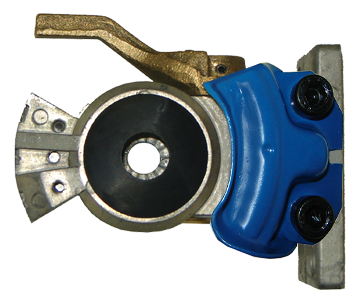 3/8" Blue Service Female NPT Glad Hand w/Valve  GHV-S