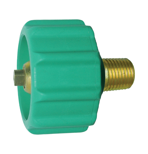 Green Nylon Female QCC1 - Brass Male NPT Tailpiece - 200,000 BTU  GR-1B-200