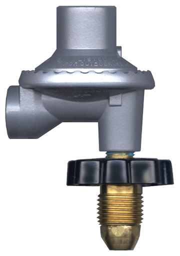 Fixed Low Pressure 90° Propane BBQ Regulator w/Hard Nose POL  GR-756