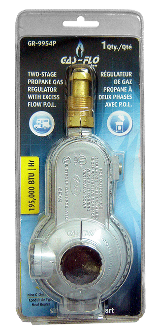 Compact Low Pressure Two Stage Propane Regulator w/Excess Flow POL  GR-9954