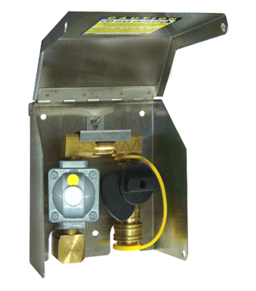 3/8" GAS-FLO® Stainless Steel Natural Gas/Propane Outlet Box w/QDC  NG-OUTLET-2LB