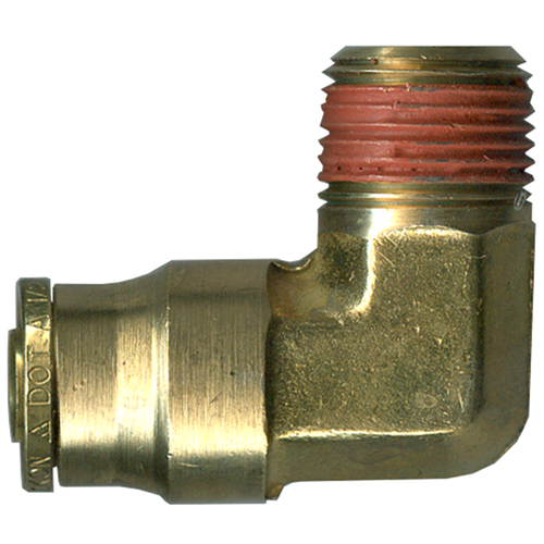 5/8 x 1/2" Brass DOT Push-To-Connect - Male NPT 90° Elbow  PC1469-10D