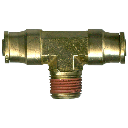 1/4 x 1/4 x 1/4" Brass DOT Push-To-Connect - Push-To-Connect - Male NPT Tee  PC1472-4B