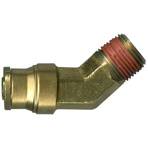 3/8 x 1/8" Brass DOT Push-To-Connect - Male NPT 45° Elbow  PC1474-6A