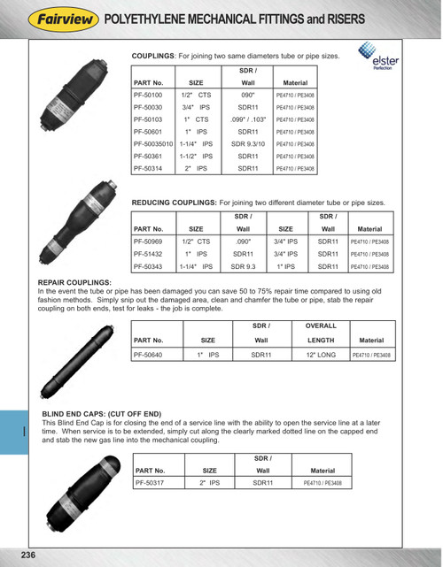 1 x 3/4" Honeywell Permasert® IPS Natural Gas Reducing Coupling  PF-51432