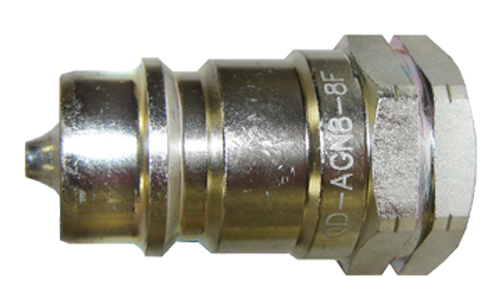 3/4 x 3/4" Steel Pioneer Agricultural Hydraulic Q/D Nipple - Female NPT  QD-AGN12-12F