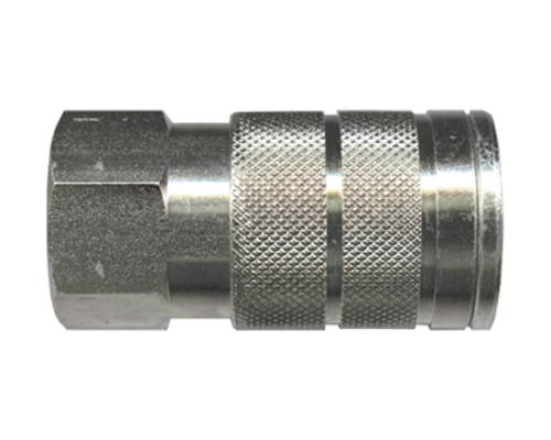 1/4 x 1/4" Steel Industrial Pneumatic Q/D Coupler - Female NPT  QD-INDAC4-4F