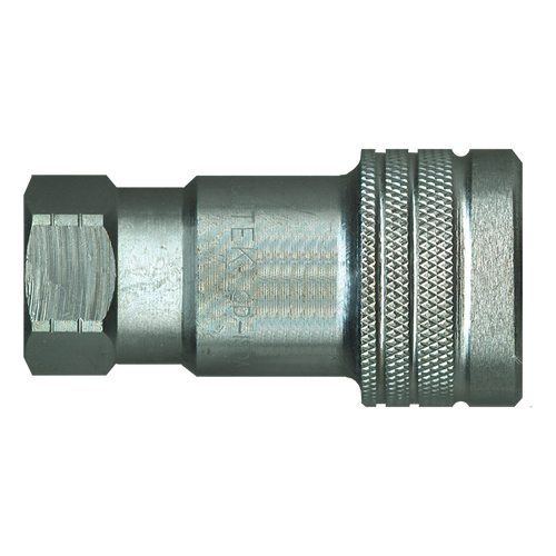 3/8 x 3/8" Steel ISO "A" Hydraulic Q/D Coupler - Female NPT  QD-ISOAC6-6F