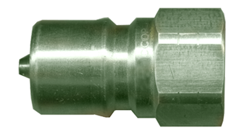 1/4 x 1/4" Steel ISO "B" Hydraulic Q/D Nipple - Female NPT  QD-ISOBN4-4F