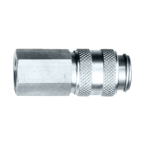 1/8 x 1/4" Brass Miniature Pneumatic Q/D Coupler - Female NPT  QD-MINIAC2-4F