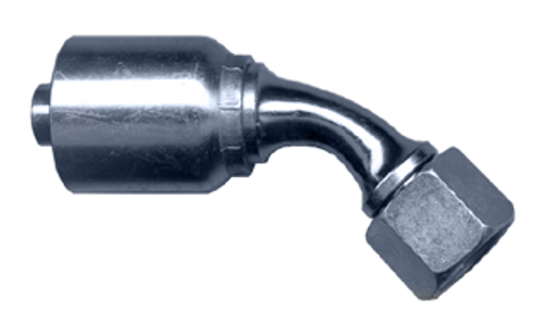 1/4 x 9/16"-18 Koman/Parker® 43 Series Hose Crimp - Female ORFS Swivel 45° Elbow  SC950-44