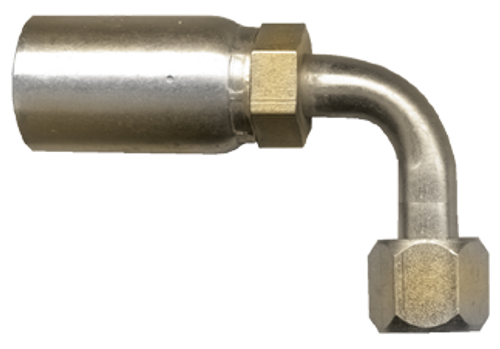 1/2 x 1/2" Weatherhead® U-Series Hose Crimp - Female BSPP Swivel 60° Cone 90° Elbow  SCK639BSP-88