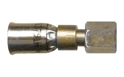 5/8 x 5/8" 100R14 Hose Crimp - Brass Female 37° JIC Swivel  SCT438-1010