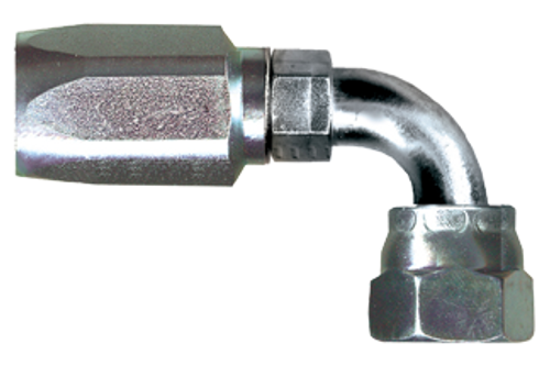 5/16 x 5/16" Steel 100R5 Reusable Hose End - Female 37° JIC Swivel 90° Elbow   SR539-55