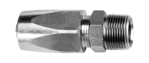 1/4 x 1/4" Steel 100R2 Reusable Hose End - Male NPT  SRT225-4B