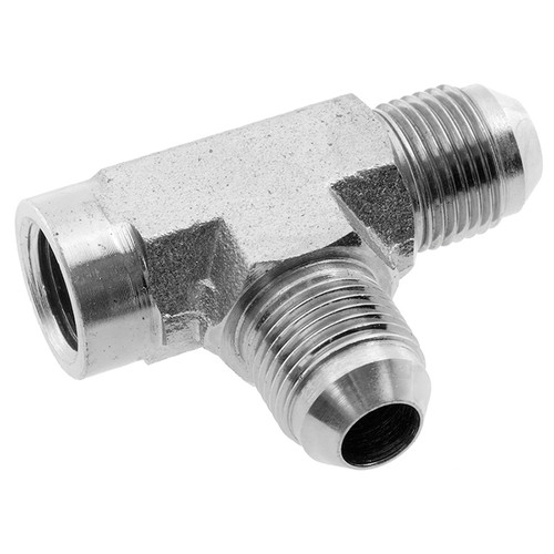 1/4 x 1/4 x 1/4" Steel Female NPT - Male 37° JIC - Male 37° JIC Tee  15T85-04-04