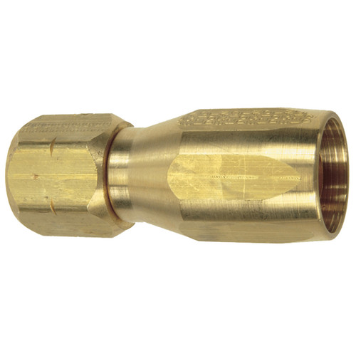 3/16 x 1/4" Pulsar Brass 3500 Series Reusable Hose End - Female 45° SAE Swivel  3504B-04-04