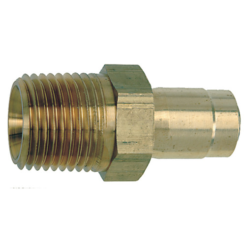 5/16 x 1/4" Pulsar Brass 4000 Series Teflon® Crimp - Male NPT  4016B-04-06