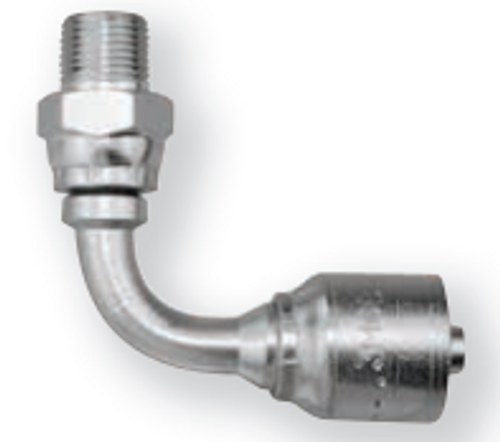 1/4 x 3/8" Pulsar 4200 Series Hose Crimp - Male NPT Live Swivel 90° Elbow  4296X-06-04