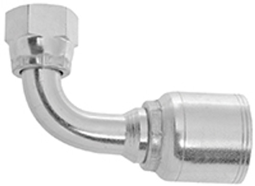 3/8 x 3/8" Pulsar 4400 Series Hose Crimp - Female 37° JIC Swivel 90° Elbow  4495-06-06