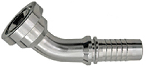 1 x 1" (1.75" Flange) Pulsar 5000 Series Hose Barb - Code 61 Flange 45° Elbow  5049-16-16