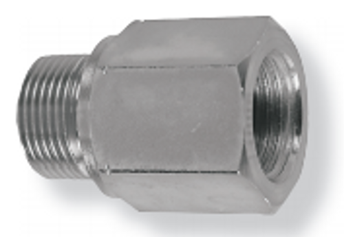 M18-1.5 x 3/8-14 Steel Male Metric Port - Female NPT 72008-18-06 - Prairie  Bearing & Bolt